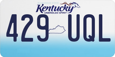 KY license plate 429UQL