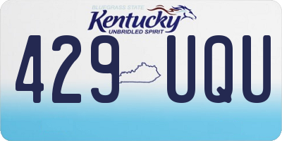 KY license plate 429UQU