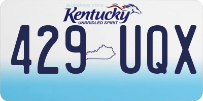 KY license plate 429UQX