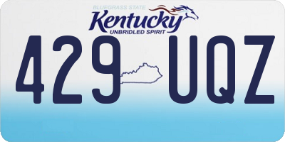 KY license plate 429UQZ