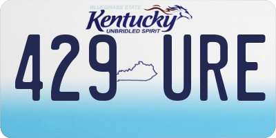 KY license plate 429URE