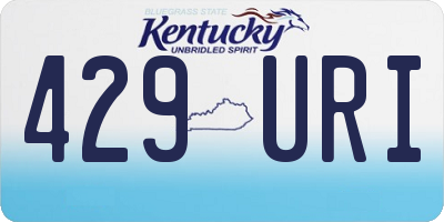 KY license plate 429URI