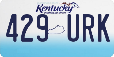 KY license plate 429URK