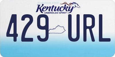 KY license plate 429URL