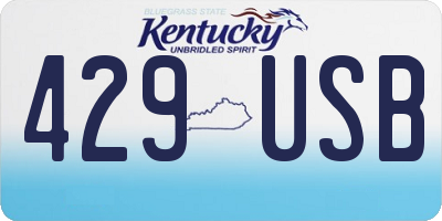 KY license plate 429USB