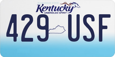 KY license plate 429USF