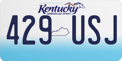 KY license plate 429USJ