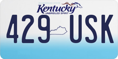 KY license plate 429USK