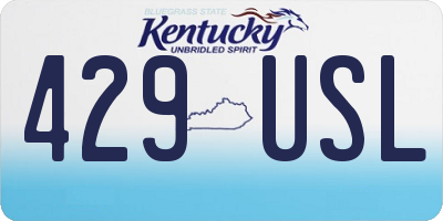 KY license plate 429USL