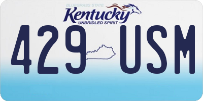 KY license plate 429USM