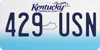 KY license plate 429USN