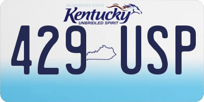 KY license plate 429USP