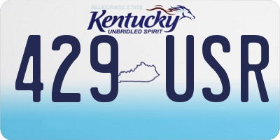 KY license plate 429USR