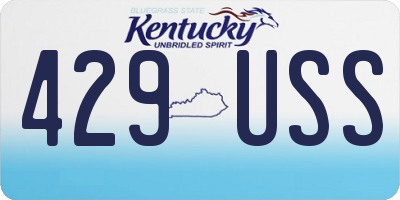 KY license plate 429USS