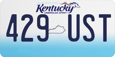KY license plate 429UST