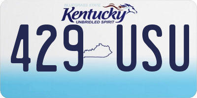 KY license plate 429USU