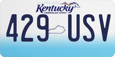 KY license plate 429USV