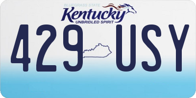 KY license plate 429USY