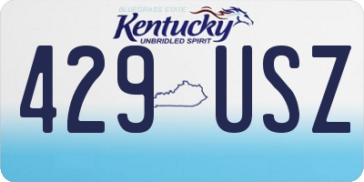 KY license plate 429USZ