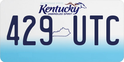 KY license plate 429UTC