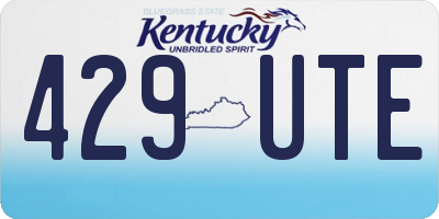 KY license plate 429UTE