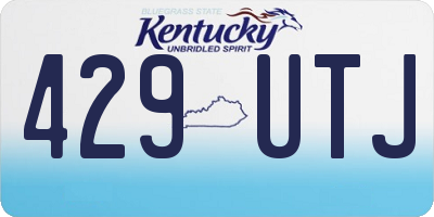 KY license plate 429UTJ