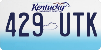 KY license plate 429UTK