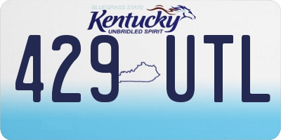 KY license plate 429UTL