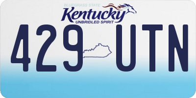 KY license plate 429UTN