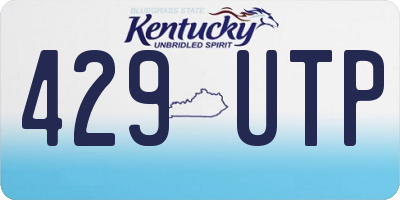 KY license plate 429UTP