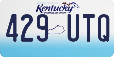 KY license plate 429UTQ