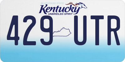 KY license plate 429UTR