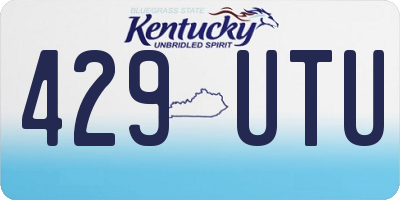 KY license plate 429UTU