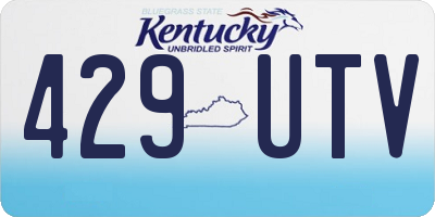 KY license plate 429UTV