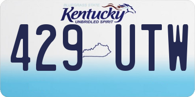 KY license plate 429UTW