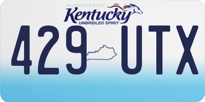 KY license plate 429UTX
