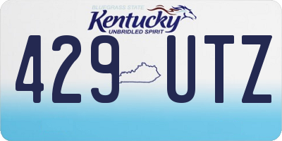 KY license plate 429UTZ