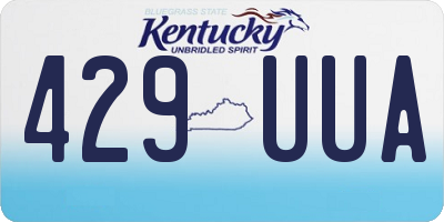 KY license plate 429UUA