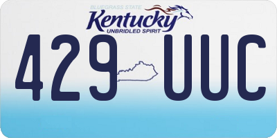 KY license plate 429UUC