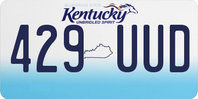 KY license plate 429UUD