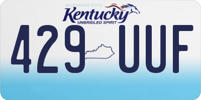 KY license plate 429UUF