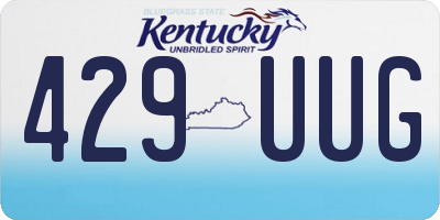 KY license plate 429UUG