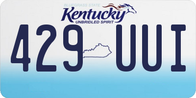 KY license plate 429UUI