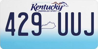 KY license plate 429UUJ