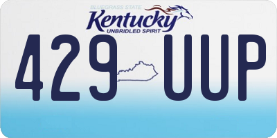 KY license plate 429UUP