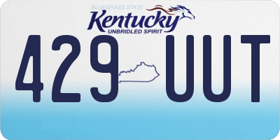 KY license plate 429UUT