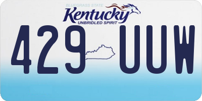 KY license plate 429UUW