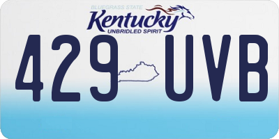 KY license plate 429UVB