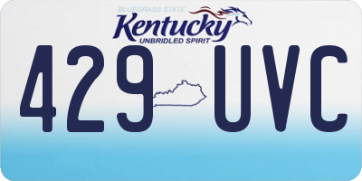 KY license plate 429UVC