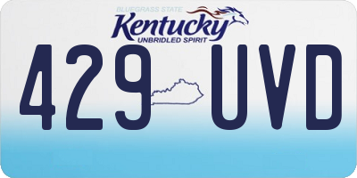 KY license plate 429UVD